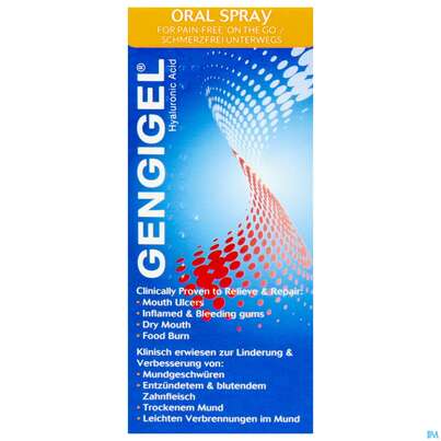 Sie sehen eine Packung Gengigel Mundspray, 20 Milliliter, Produktbild: 01 Gengigel Mundspray, 20 Milliliter, A-Nr.: 4521517 - 01