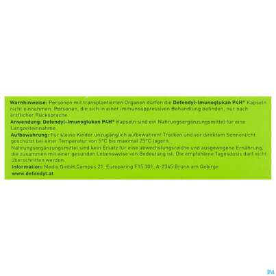 Sie sehen eine Packung Defendyl-Imunogulkan P4H® Kapseln, 30 Stück, Produktbild: 05 Defendyl-Imunogulkan P4H® Kapseln, 30 Stück, A-Nr.: 4023512 - 05