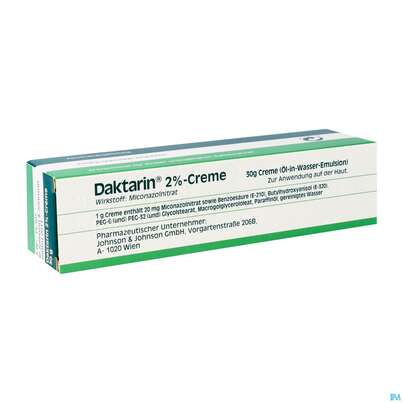 Sie sehen eine Packung Daktarin 2% Creme, 30 Gramm, Produktbild: 02 Daktarin 2% Creme, 30 Gramm, A-Nr.: 0071810 - 02
