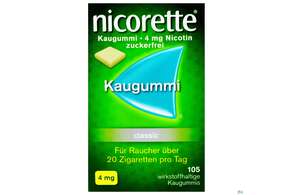 Nicorette Kaugummi 4mg ohne Geschmack, 105 Stück, A-Nr.: 0694178 - 01