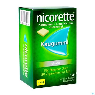 Nicorette Kaugummi 4mg ohne Geschmack, 105 Stück, A-Nr.: 0694178 - 02