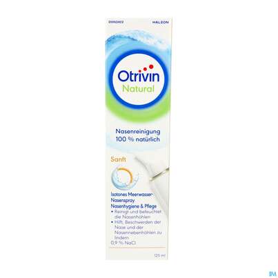 Sie sehen eine Packung Nasen Reinigung Otrivin Natural Sanft 125ml, Produktbild: 03 Nasen Reinigung Otrivin Natural Sanft 125ml, A-Nr.: 5950858 - 03