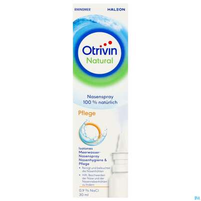 Sie sehen eine Packung Nasenspray Otrivin Natural Pflege 30ml, Produktbild: 01 Nasenspray Otrivin Natural Pflege 30ml, A-Nr.: 5950841 - 01