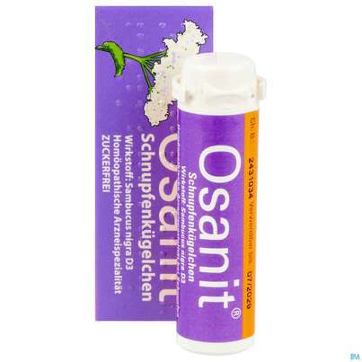 Sie sehen eine Packung Osanit Schnupfenkuegelchen 5g, Produktbild: 07 Osanit Schnupfenkuegelchen 5g, A-Nr.: 6054416 - 07
