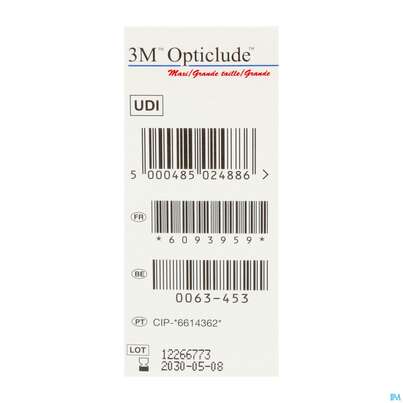 Sie sehen eine Packung 3M Opticlude Maxi, 20 Stück, Produktbild: 03 3M Opticlude Maxi, 20 Stück, A-Nr.: 0184951 - 03