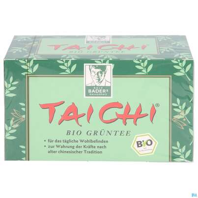 Sie sehen eine Packung Baders Tai Chi Bio Grüntee Filterbeutel, 20 Stück, Produktbild: 01 Baders Tai Chi Bio Grüntee Filterbeutel, 20 Stück, A-Nr.: 2386363 - 01