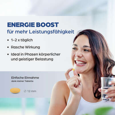 Sie sehen eine Packung Dr. Böhm Energie complex Dragees, 30 Stück, Produktbild: 05 Dr. Böhm Energie complex Dragees, 30 Stück, A-Nr.: 3440165 - 05