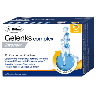 Sie sehen eine Packung Dr. Böhm Gelenks complex intensiv, 30 Stück, Produktbild: 01 Dr. Böhm Gelenks complex intensiv, 30 Stück, A-Nr.: 5298010 - 01