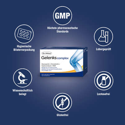 Sie sehen eine Packung Dr. Böhm Gelenks complex, 120 Stück, Produktbild: 04 Dr. Böhm Gelenks complex, 120 Stück, A-Nr.: 4846053 - 04