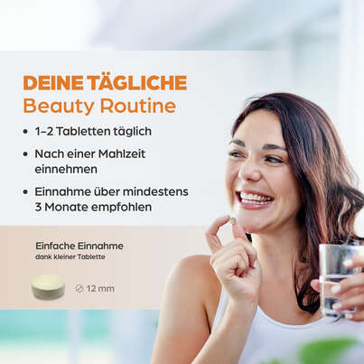 Sie sehen eine Packung Dr. Böhm Haut Haare Nägel Schönheitskur, 180 Stück, Produktbild: 05 Dr. Böhm Haut Haare Nägel Schönheitskur, 180 Stück, A-Nr.: 5052154 - 05