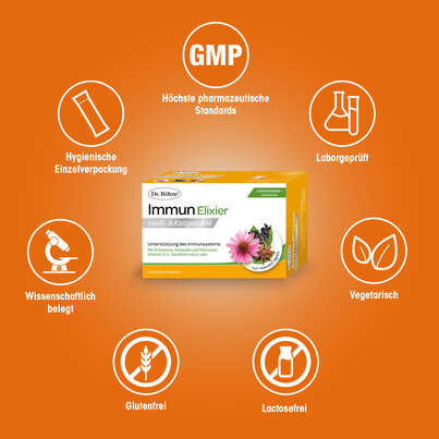 Sie sehen eine Packung Dr. Böhm Immun Elixier Trinkpulver, 30 Stück, Produktbild: 04 Dr. Böhm Immun Elixier Trinkpulver, 30 Stück, A-Nr.: 5377011 - 04