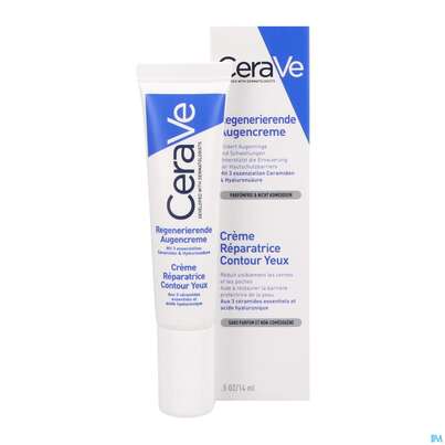 Sie sehen eine Packung CeraVe Regenerierende Augencreme, 14 Milliliter, Produktbild: 10 CeraVe Regenerierende Augencreme, 14 Milliliter, A-Nr.: 4801889 - 10