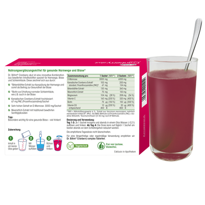 Sie sehen eine Packung Dr. Böhm Cranberry akut, 10 Stück, Produktbild: 06 Dr. Böhm Cranberry akut, 10 Stück, A-Nr.: 4830187 - 06