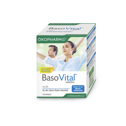 Sie sehen eine Packung Ökopharm44® Basen Mineral Wirkkomplex Kapseln 120 ST, 120 Stück, Produktbild: 01 Ökopharm44® Basen Mineral Wirkkomplex Kapseln 120 ST, 120 Stück, A-Nr.: 2967114 - 01