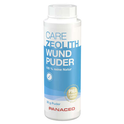 Sie sehen eine Packung PANACEO CARE Zeolith-Wundpuder, 30 Gramm, Produktbild: 03 PANACEO CARE Zeolith-Wundpuder, 30 Gramm, A-Nr.: 3144863 - 03