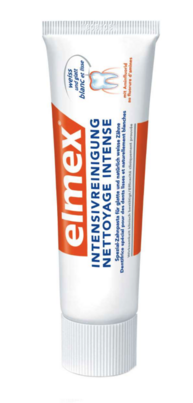 Sie sehen eine Packung elmex® INTENSIVREINIGUNG Zahnpasta, 50 Milliliter, Produktbild: 01 elmex® INTENSIVREINIGUNG Zahnpasta, 50 Milliliter, A-Nr.: 3882271 - 01