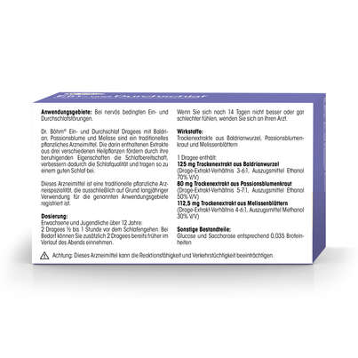 Dr. Böhm Ein- und Durchschlaf Dragees, 60 Stück, A-Nr.: 4203272 - 06