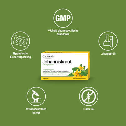 Sie sehen eine Packung Dr. Böhm Johanniskraut, 30 Stück, Produktbild: 04 Dr. Böhm Johanniskraut, 30 Stück, A-Nr.: 2426832 - 04