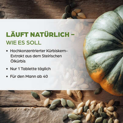 Sie sehen eine Packung Dr. Böhm Kürbis nur 1 Tablette täglich, 30 Stück, Produktbild: 03 Dr. Böhm Kürbis nur 1 Tablette täglich, 30 Stück, A-Nr.: 1609022 - 03