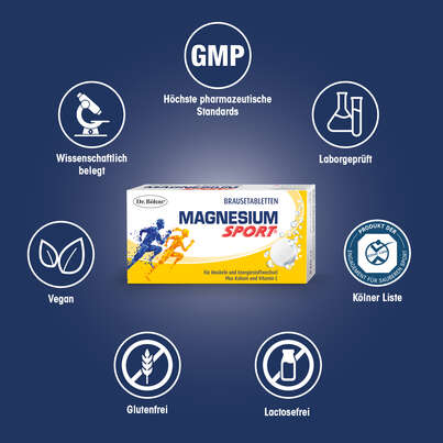 Sie sehen eine Packung Dr. Böhm Magnesium Sport Brausetabletten, 40 Stück, Produktbild: 04 Dr. Böhm Magnesium Sport Brausetabletten, 40 Stück, A-Nr.: 2745709 - 04