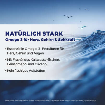 Sie sehen eine Packung Dr. Böhm Omega 3 forte, 60 Stück, Produktbild: 03 Dr. Böhm Omega 3 forte, 60 Stück, A-Nr.: 3039505 - 03