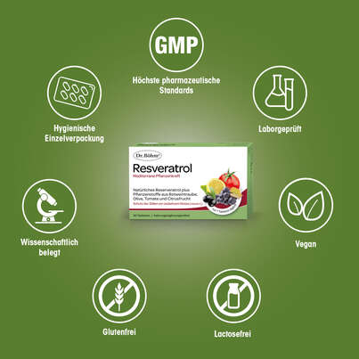 Sie sehen eine Packung Dr. Böhm Resveratrol Anti-Aging, 30 Stück, Produktbild: 04 Dr. Böhm Resveratrol Anti-Aging, 30 Stück, A-Nr.: 2979695 - 04