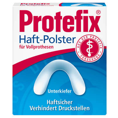 Sie sehen eine Packung Protefix Haft-Polster Unterkiefer, 30 Stück, Produktbild: 01 Protefix Haft-Polster Unterkiefer, 30 Stück, A-Nr.: 0910972 - 01