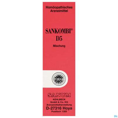 Sie sehen eine Packung SANKOMBI D 5 TR, 10 Milliliter, Produktbild: 02 SANKOMBI D 5 TR, 10 Milliliter, A-Nr.: 0992036 - 02