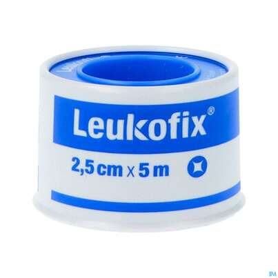 Sie sehen eine Packung LEUKOFIX 5MX 2,5CM, 1 Stück, Produktbild: 02 LEUKOFIX 5MX 2,5CM, 1 Stück, A-Nr.: 0451375 - 02
