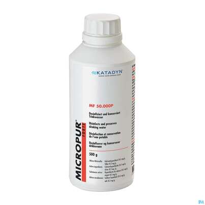Sie sehen eine Packung Micropur Mf50000p Pulver 500g, Produktbild: 02 Micropur Mf50000p Pulver 500g, A-Nr.: 3560633 - 02
