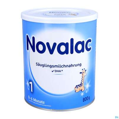 Sie sehen eine Packung Novalac 1 Universelle Milchnahrung, 800 Gramm, Produktbild: 01 Novalac 1 Universelle Milchnahrung, 800 Gramm, A-Nr.: 3030533 - 01