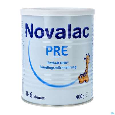 Sie sehen eine Packung Novalac PRE, 400 Gramm, Produktbild: 02 Novalac PRE, 400 Gramm, A-Nr.: 4162283 - 02