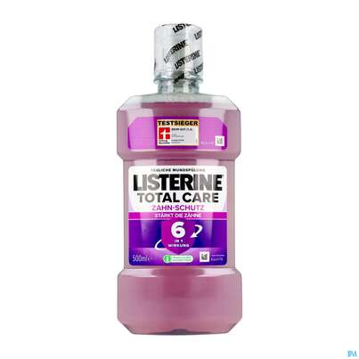 Sie sehen eine Packung Listerine Total Care 6-in-1 Mundspüllösung, 500 Milliliter, Produktbild: 01 Listerine Total Care 6-in-1 Mundspüllösung, 500 Milliliter, A-Nr.: 3499276 - 01