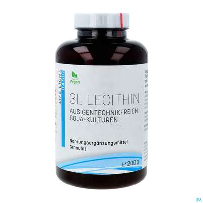 Sie sehen eine Packung Lecithin 3l Granulat Life Light 200g, Produktbild: 02 Lecithin 3l Granulat Life Light 200g, A-Nr.: 2480903 - 02