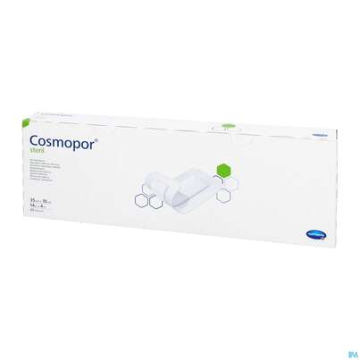 Sie sehen eine Packung Wundverband Cosmopor Steril Selbstklebend 35x 10cm 25st, Produktbild: 02 Wundverband Cosmopor Steril Selbstklebend 35x 10cm 25st, A-Nr.: 1526135 - 02