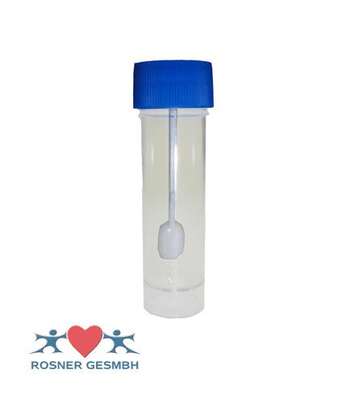 Sie sehen eine Packung Rosner Stuhlversandgefäß mit Drehverschluß und Löffel, 1 Stück, Produktbild: 02 Rosner Stuhlversandgefäß mit Drehverschluß und Löffel, 1 Stück, A-Nr.: 1107303 - 02