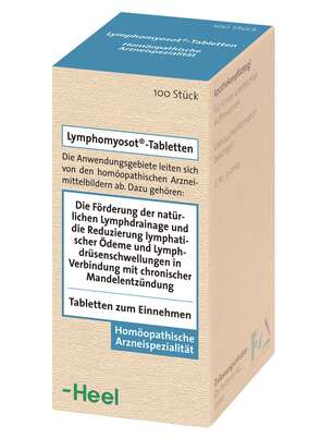 Sie sehen eine Packung LYMPHOMYOSOT TBL, 100 Stück, Produktbild: 01 LYMPHOMYOSOT TBL, 100 Stück, A-Nr.: 1333554 - 01