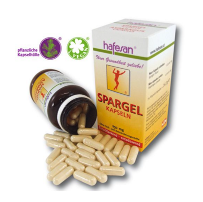 Sie sehen eine Packung Hafesan Spargel Kapseln, 75 Stück, Produktbild: 01 Hafesan Spargel Kapseln, 75 Stück, A-Nr.: 1428964 - 01