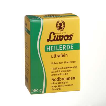 Sie sehen eine Packung Luvos Heilerde ultrafein 380g Pulver, 380 Gramm, Produktbild: 01 Luvos Heilerde ultrafein 380g Pulver, 380 Gramm, A-Nr.: 1430197 - 01