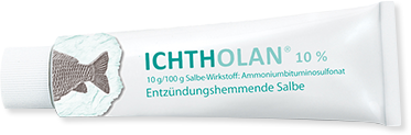 Sie sehen eine Packung Ichtholan Salbe 10%, 40 Gramm, Produktbild: 01 Ichtholan Salbe 10%, 40 Gramm, A-Nr.: 1751168 - 01