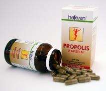 Sie sehen eine Packung Hafesan Propolis 400 mg Kapseln, 60 Stück, Produktbild: 01 Hafesan Propolis 400 mg Kapseln, 60 Stück, A-Nr.: 2628174 - 01