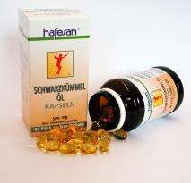 Sie sehen eine Packung Hafesan Schwarzkümmelöl Kapseln 80 Stück, 80 Stück, Produktbild: 01 Hafesan Schwarzkümmelöl Kapseln 80 Stück, 80 Stück, A-Nr.: 2628197 - 01