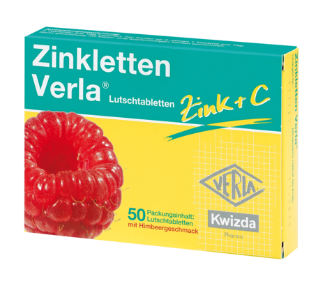 Zinkletten Verla Lutschtabletten Himbeer, 50 Stück, A-Nr.: 2695354 - 01
