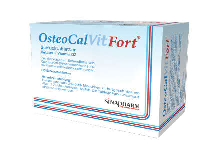 OsteoCalVitFort® Schlucktabletten 500mg Calcium + 10,25 µg Vitamin D3, 60 Stück, A-Nr.: 2742361 - 01
