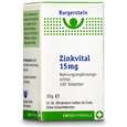 Sie sehen eine Packung BURGERST ZINKVITAL 15MG TBL, 100 Stück, Produktbild: 01 BURGERST ZINKVITAL 15MG TBL, 100 Stück, A-Nr.: 3052569 - 01