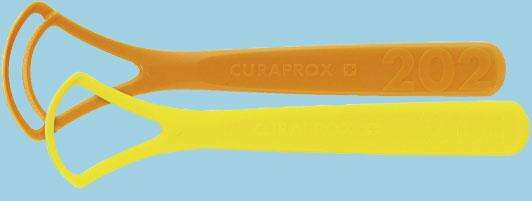 Sie sehen eine Packung Curaprox Zungenschaberset CTC203, 2 Stück, Produktbild: 01 Curaprox Zungenschaberset CTC203, 2 Stück, A-Nr.: 3077753 - 01