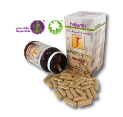Sie sehen eine Packung Hafesan Aphrodisan for Women Kapseln, 60 Stück, Produktbild: 01 Hafesan Aphrodisan for Women Kapseln, 60 Stück, A-Nr.: 3273431 - 01