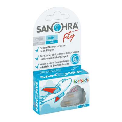 Sie sehen eine Packung Sanohra Fly für Kinder ., 2 Stück, Produktbild: 01 Sanohra Fly für Kinder ., 2 Stück, A-Nr.: 3329479 - 01