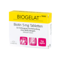 Sie sehen eine Packung BIOGELAT BIOTIN 5 mg Tabletten, 40 Stück, Produktbild: 01 BIOGELAT BIOTIN 5 mg Tabletten, 40 Stück, A-Nr.: 3524169 - 01