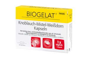 Biogelat Knoblauch-Mistel-Weißdorn Kapseln, 30 Stück, A-Nr.: 3920652 - 01